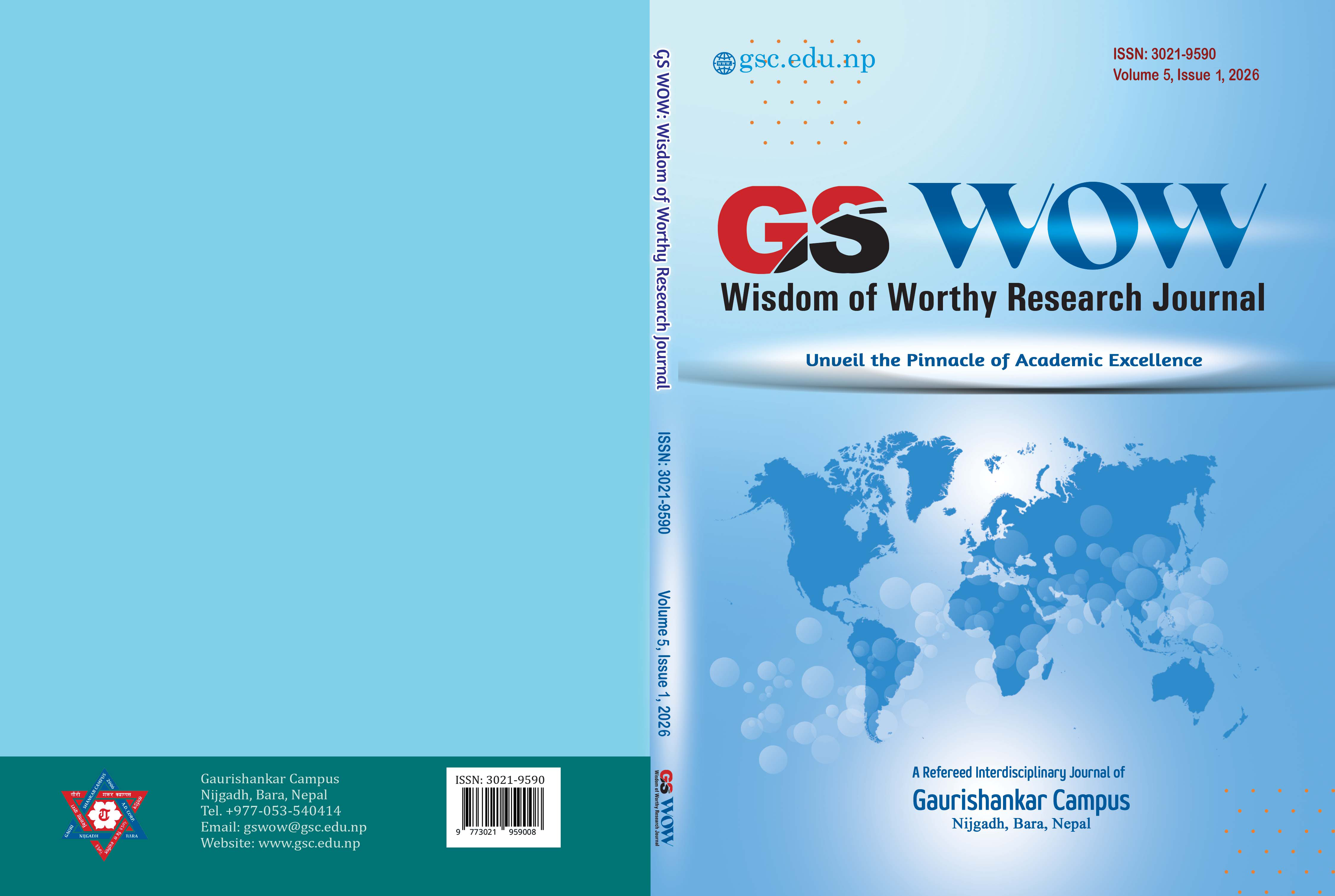 GS WOW || Issue 1 || ISSN: 3021-9590 : Children Ever Born and Socio‑economic Determinants among Ever‑married Women in Palungtar Municipality Ward No. 5, Gorkha, Nepal